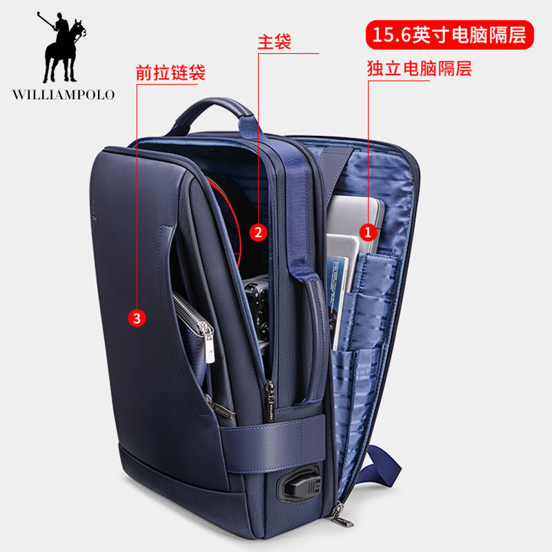 Emperor Paul Backpack Men, Laptop Backpack, Travel Casual School Bag, Large Capacity Multi-Functional Men's Bag for Business Trips