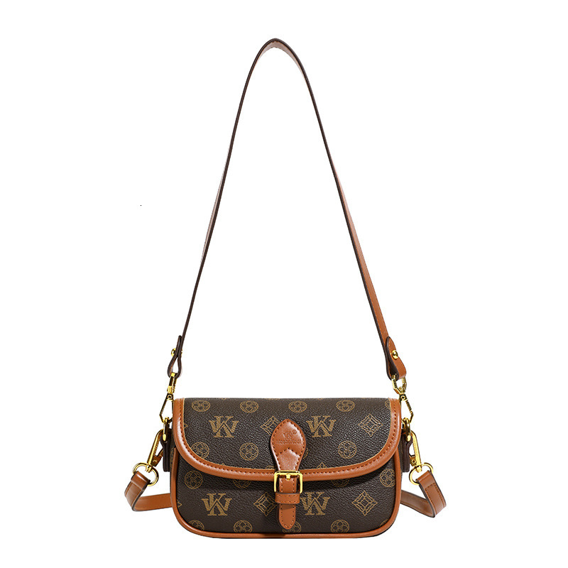 Free shipping designer High-end Sense Bag for Women 2025 New Vintage Print Small Square Bag Textured Women Bag Single Shoulder Bag Crossbody Bag Trend