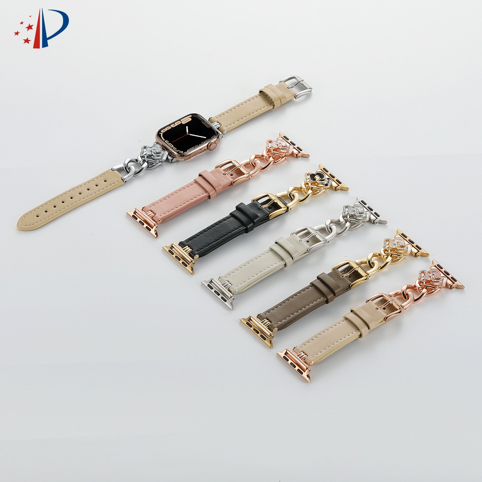 Comfortable leather strap compatible with iWatch strap 38mm 40mm 41mm 42mm 44mm 45mm 49mm handmade strap 250703