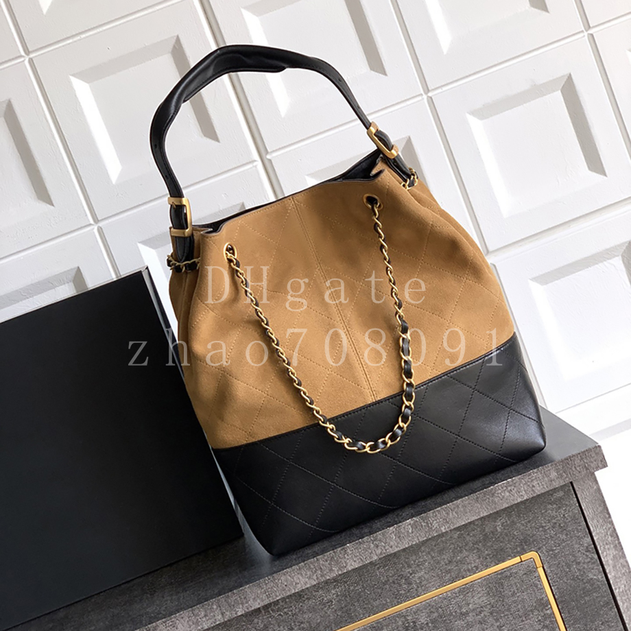 Suede Designer Shopping Bag 33cm Diamond quality Genuine Leather bucket bag Luxury Tote Bag With box C722