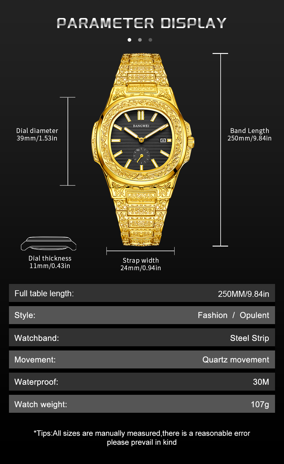 Ligg watch men's universal watch men's and women's same waterproof watch holiday gifts