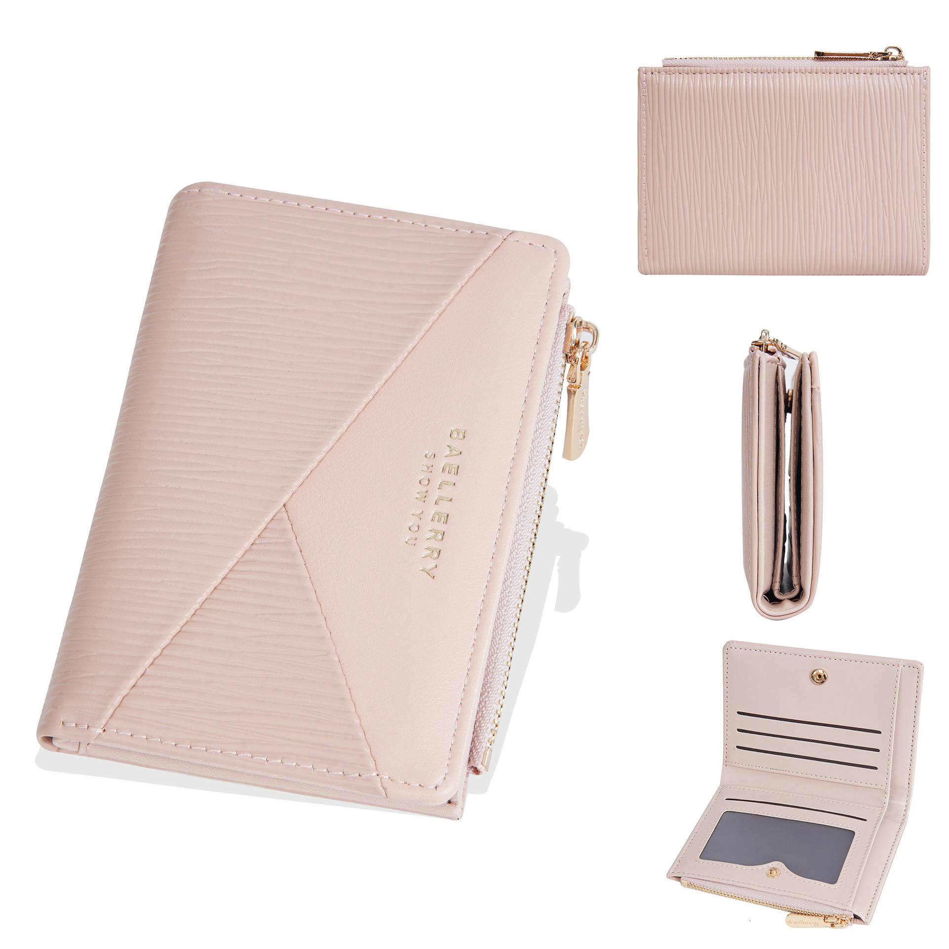 Free Shipping Designer Bag Versatile High-end Tree Bark Pattern Short Women's Ins Wallet Large Capacity Zipper PU Coin Purse Wallet
