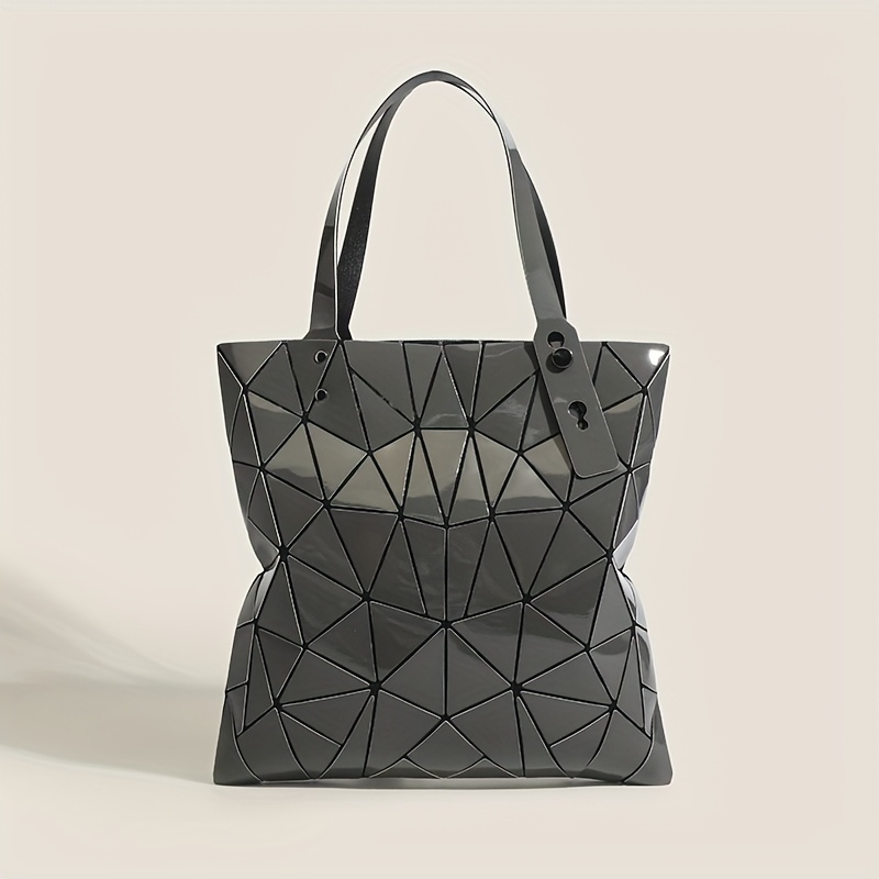 Shoulder Clutch Bags crossbody Women's tote bag 2025 handbag trendy geometric splicing diamond grid tote bag versatile flower hand-held single ha