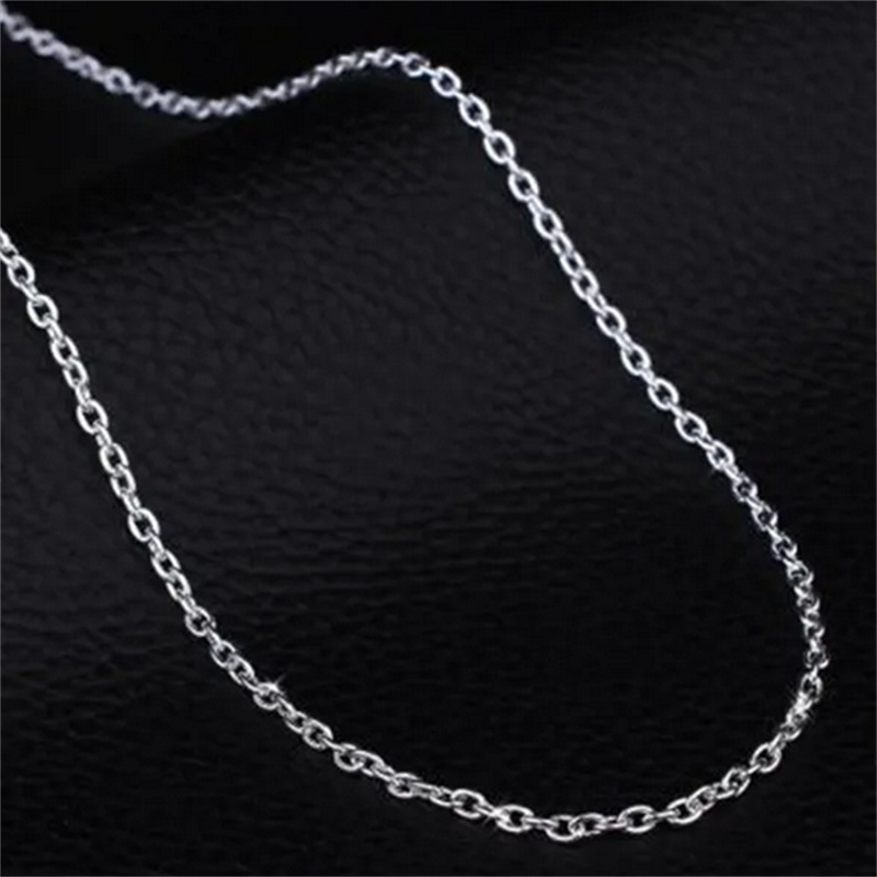 925 Sterling Silver Chain necklace Fashion Men/Women DIY Jewelry Rolo Chain 1mm Necklace 16 18 20 22 24 26inch 100pcs/lot