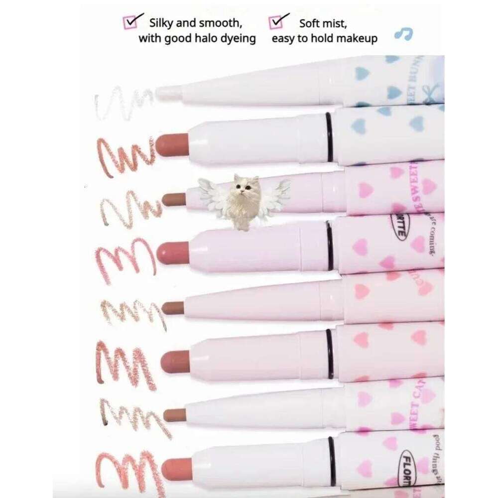 FLORTTE liner Pencil Natural Matte Lip Liner Cute Animals Lipstick Pen Lasting Lipliners Korean Cosmetic Kawaii Make Up X250702