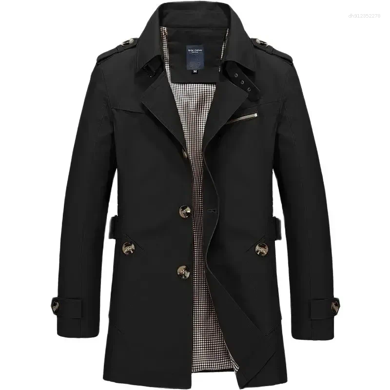 Men's Jackets Autumn Mens Jacket High-quality Thin Style Man Long Business Casual Trench Coats Korean Fashion Male Windbreaker Men Clothing