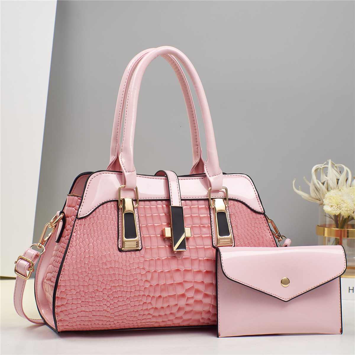 Women's Luxury bag Handbag Designer Bag Platinum Glossy Leather Tote Bag Mother Bag Crocodile Pattern Shoulder Bag Crossbody Bag Bags