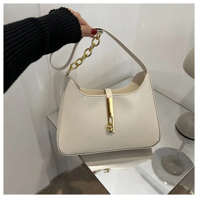 PU Leather Solid Color Handbag for Women Trendy Zipper Shoulder Bag Versatile Underarm Bag for Casual 250627