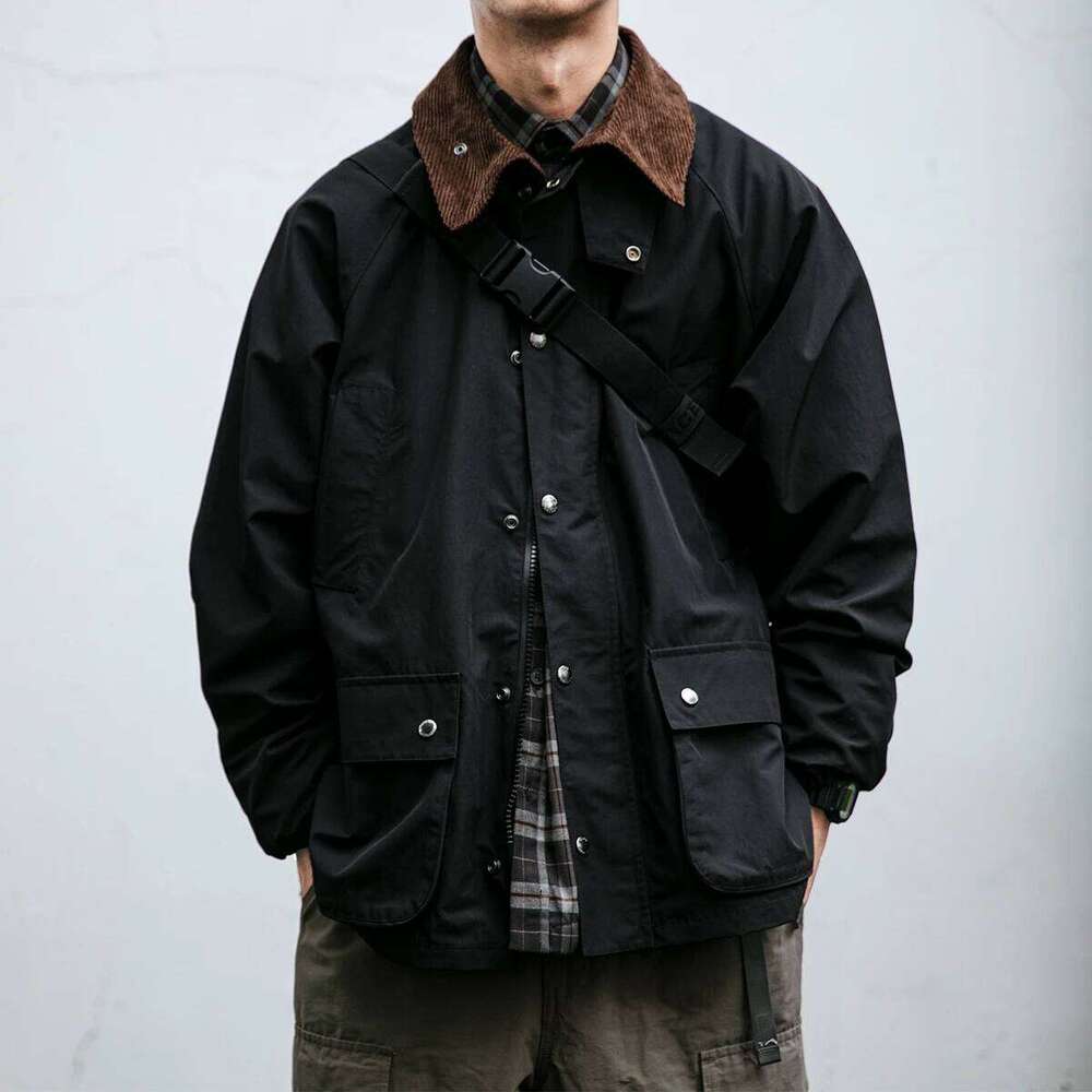 Vintage Outdoor Windbreaker Jackets For Men Clothing Japanese Haruku High Quality Casual Lapel Cargo Coat Fashion Jacket Male 250701