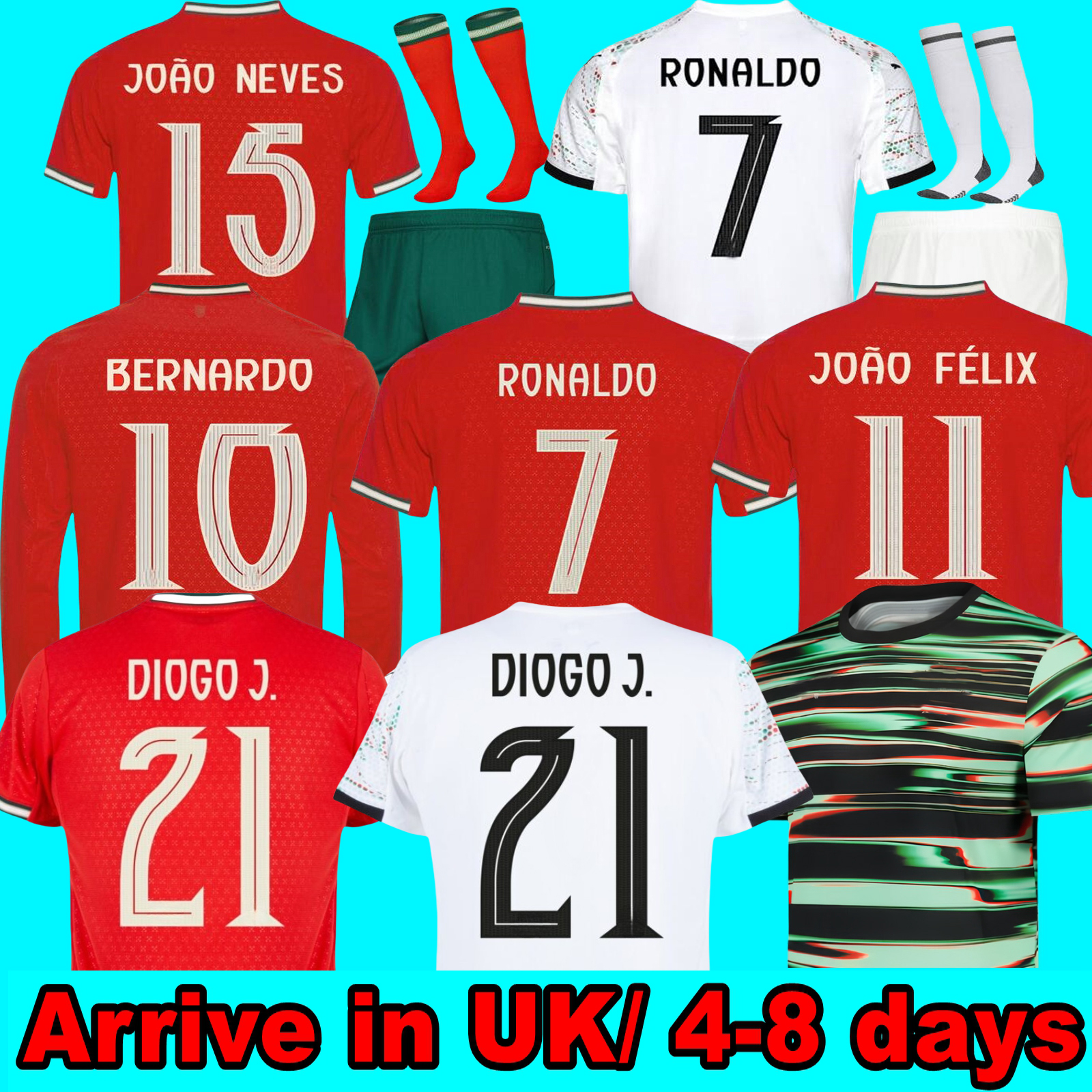 2025 JOAO FELIX RONALDO Portugal soccer jerseyS 24 25 football shirt BERNARDO BRUNO FERNANDES camisa de futebol men women kits kids equipment