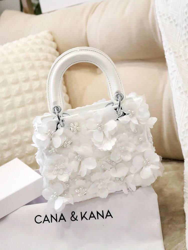 2024 New Flower Princess Handbag Shoulder Hand Crossbody Summer Party Fashion Cute Women's Bag
