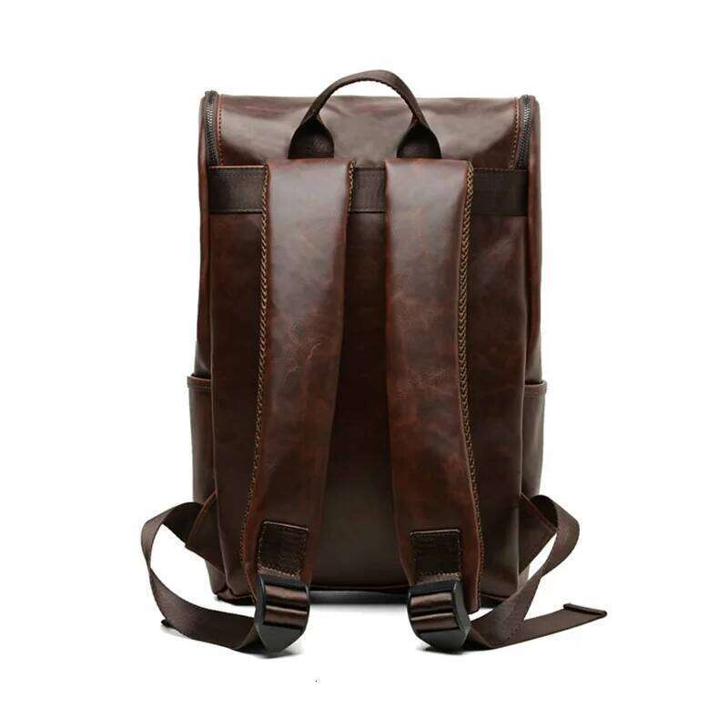Men's backpack crazy horse leather School Large capacity men multifunctional Backpacks vintage Laptop bag pack mochilas