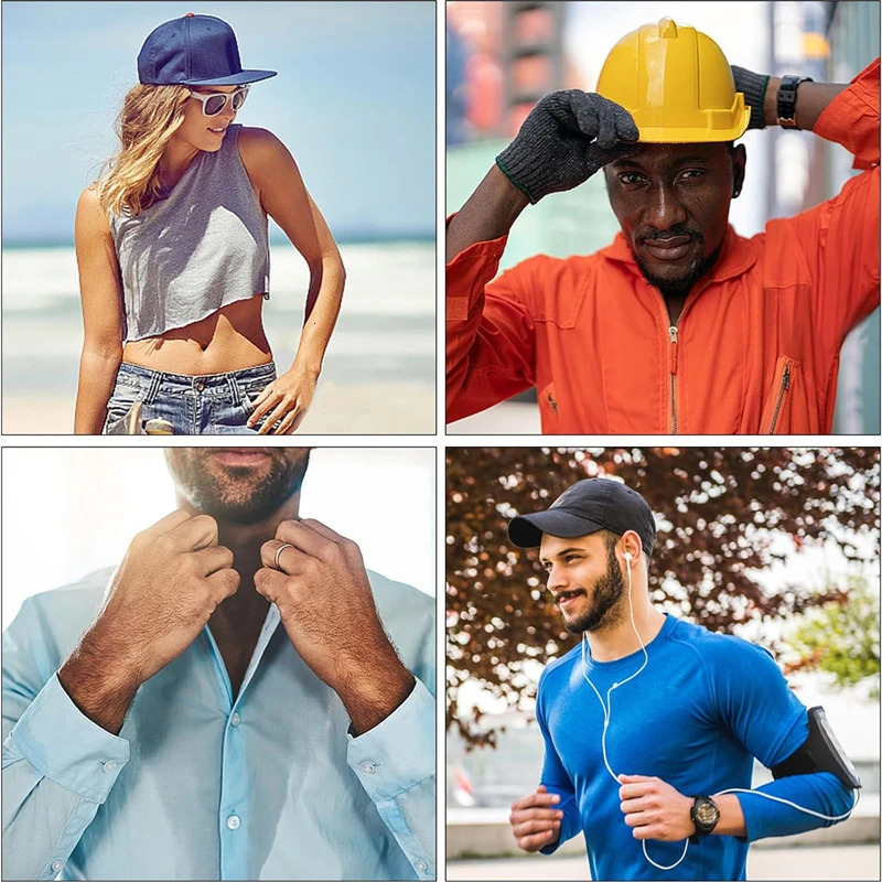 5010PCS Hat Sweat Absorber Stickers Summer Cap Liner Bands Sweatband Visor Hats Adhesive Absorbing Strips Pads Tools 250625