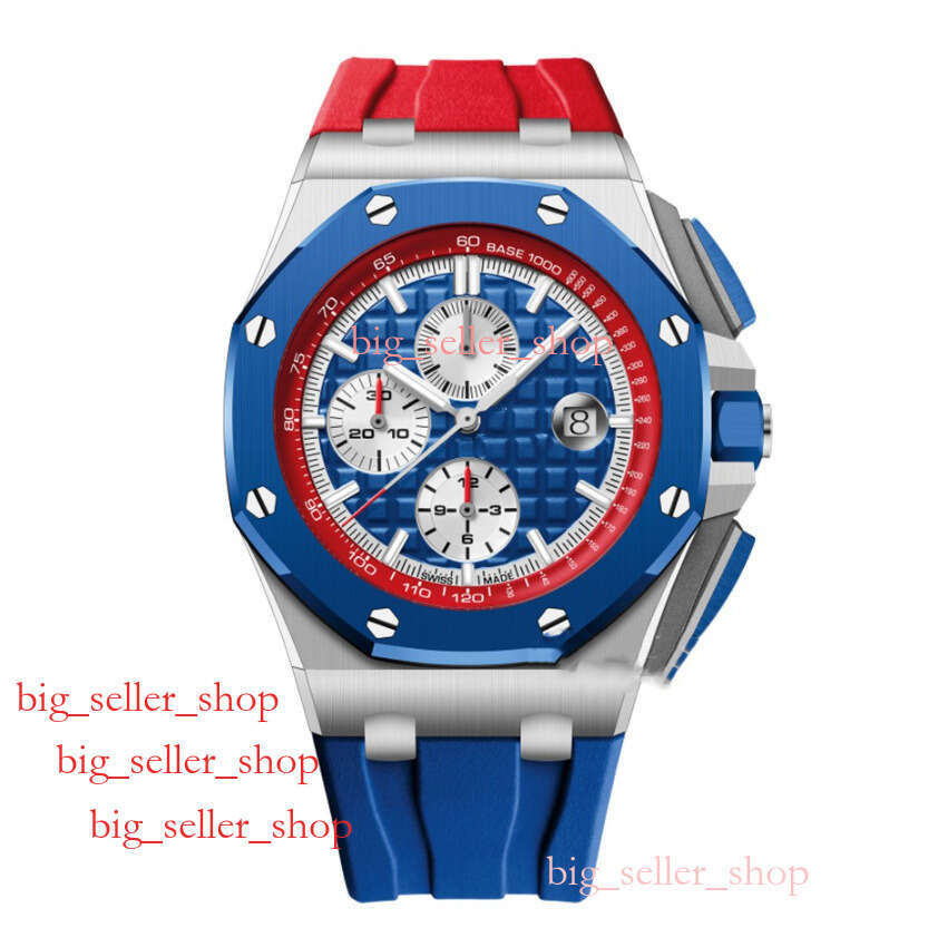 Man Watch audemares pidgetly Watch Offshore Swiss Movement 43mm Luxury Chronograph Watches Man Rubber Band Luminous Water Resistant Designer Wristwatch Montre 99