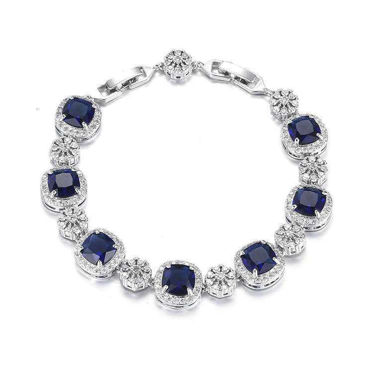 Trendy High-End Princess Fashion for Women Square Inlaid Luxurious Zircon Bracelet d1d