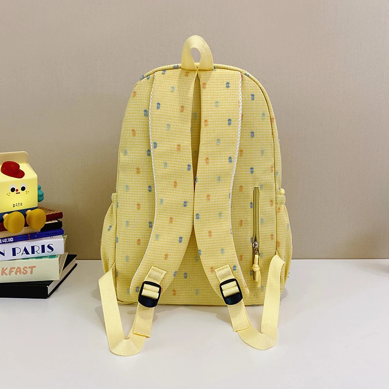 Ladies Shoulder Bag Large Capacity Fashion Trend Durable Casual Backpack Dopamine Matching Color Student Schoolbag 250703