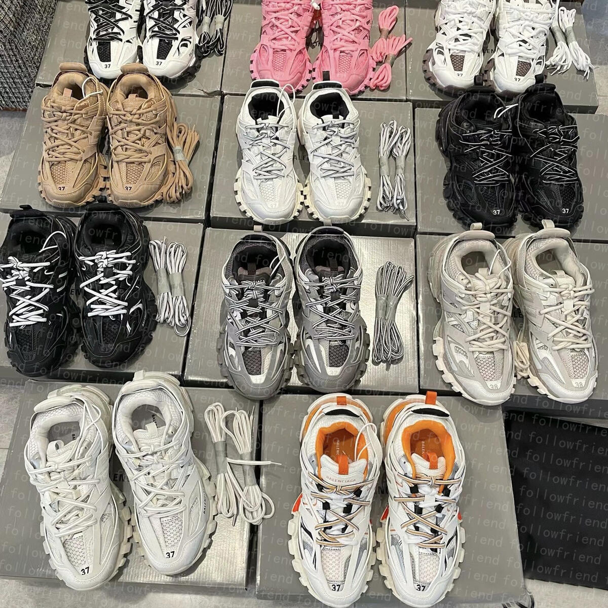 Designer shoes Track sneaker men sneaker Runners 3.0 7.0 7.5 Casual Shoes Platform sneaker women trainers Triple White Black Pink Gomma Leather Nylon Print sneaker