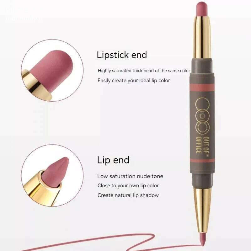 OUT OF OFFICE OOO Double-end lipliner matte lipstick plumping lip pencil outlines Nude outofoffice Original Makeup Cosmetics X250703