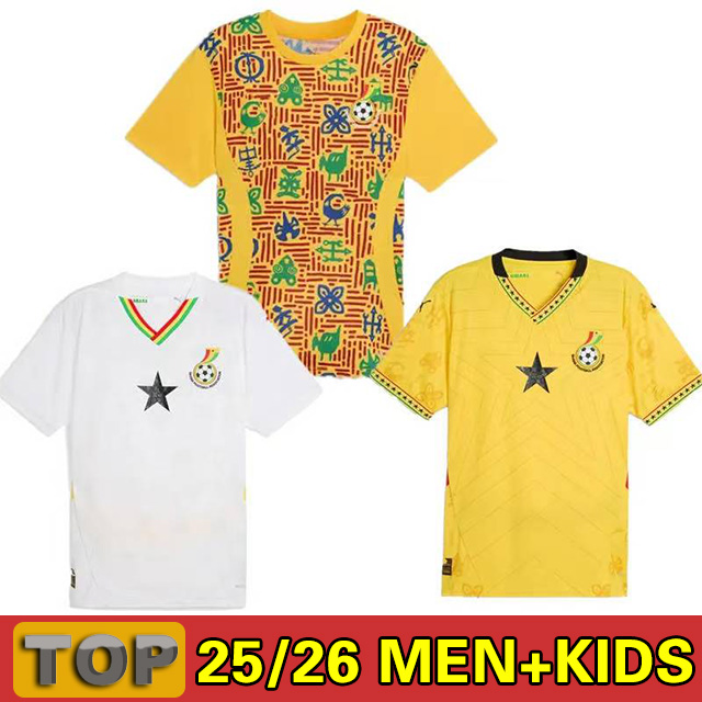 XXXL 4XL 25 26 Ghana national football team Soccer Jerseys 2025 2026 Player Version J.AYEW A.FATAWU E.NUAMAH Football Shirts Men kids kits