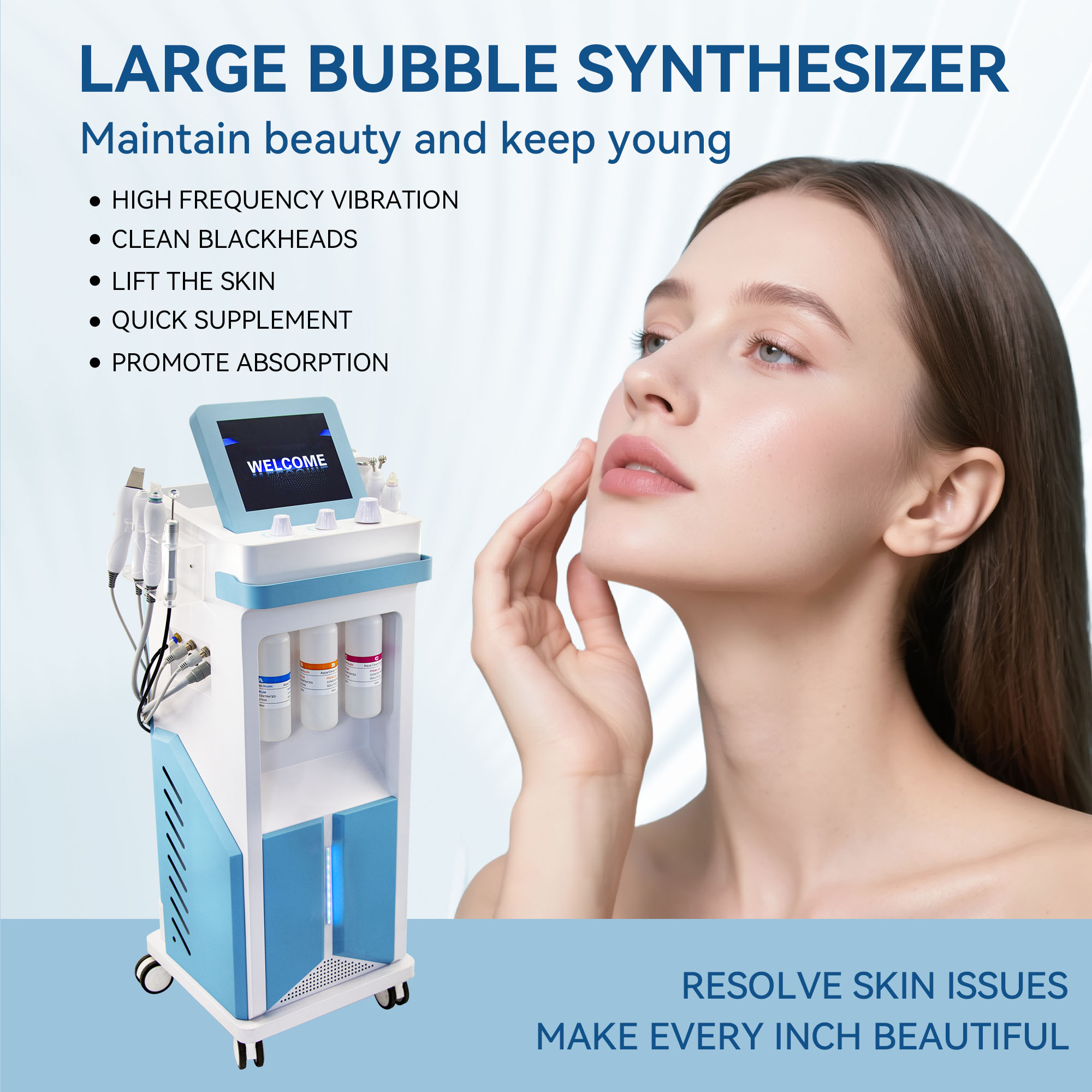 Deep Purification Multifunctional Facial Skin Care Machine For Women Deep Hydrate Barrier Maintenance SPA for Salon Dredge Pores