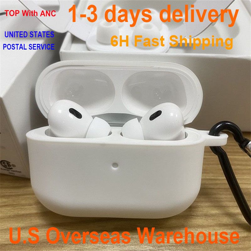 USA Stock For apple headphones airpodspros Airpodspro 2nd airpodspro2 3 4ANC Accessories airpodspro max Silicone Cute Protective airpods pro 2nd Shock