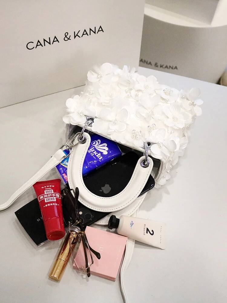 2024 New Flower Princess Handbag Shoulder Hand Crossbody Summer Party Fashion Cute Women's Bag