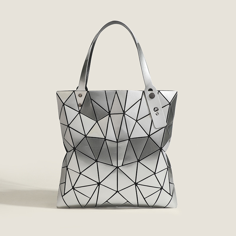 Shoulder Clutch Bags crossbody Women's tote bag 2025 handbag trendy geometric splicing diamond grid tote bag versatile flower hand-held single ha