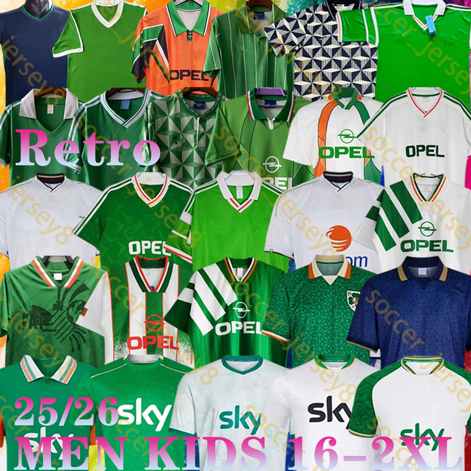 2025 2026 Ireland soccer jersey KEANE retro 88 90 92 1994 1996 1997 home classic vintage Irish McGRATH STAUNTON HOUGHTON COYNE McATEER 25 26 men kids kit football shirt