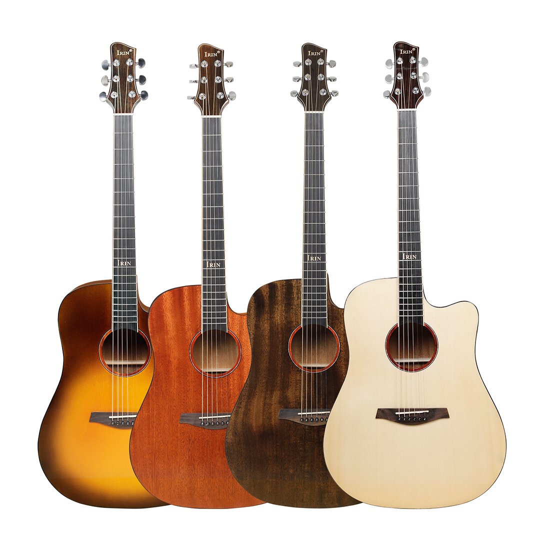 IRIN Factory Sale Upscale Spruce Mahogany Wood Guitars Singing Live Performance Examination 40 Inch GA Acoustic Guitar