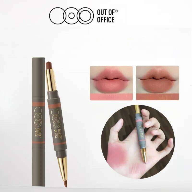 OUT OF OFFICE OOO Double-end lipliner matte lipstick plumping lip pencil outlines Nude outofoffice Original Makeup Cosmetics X250703