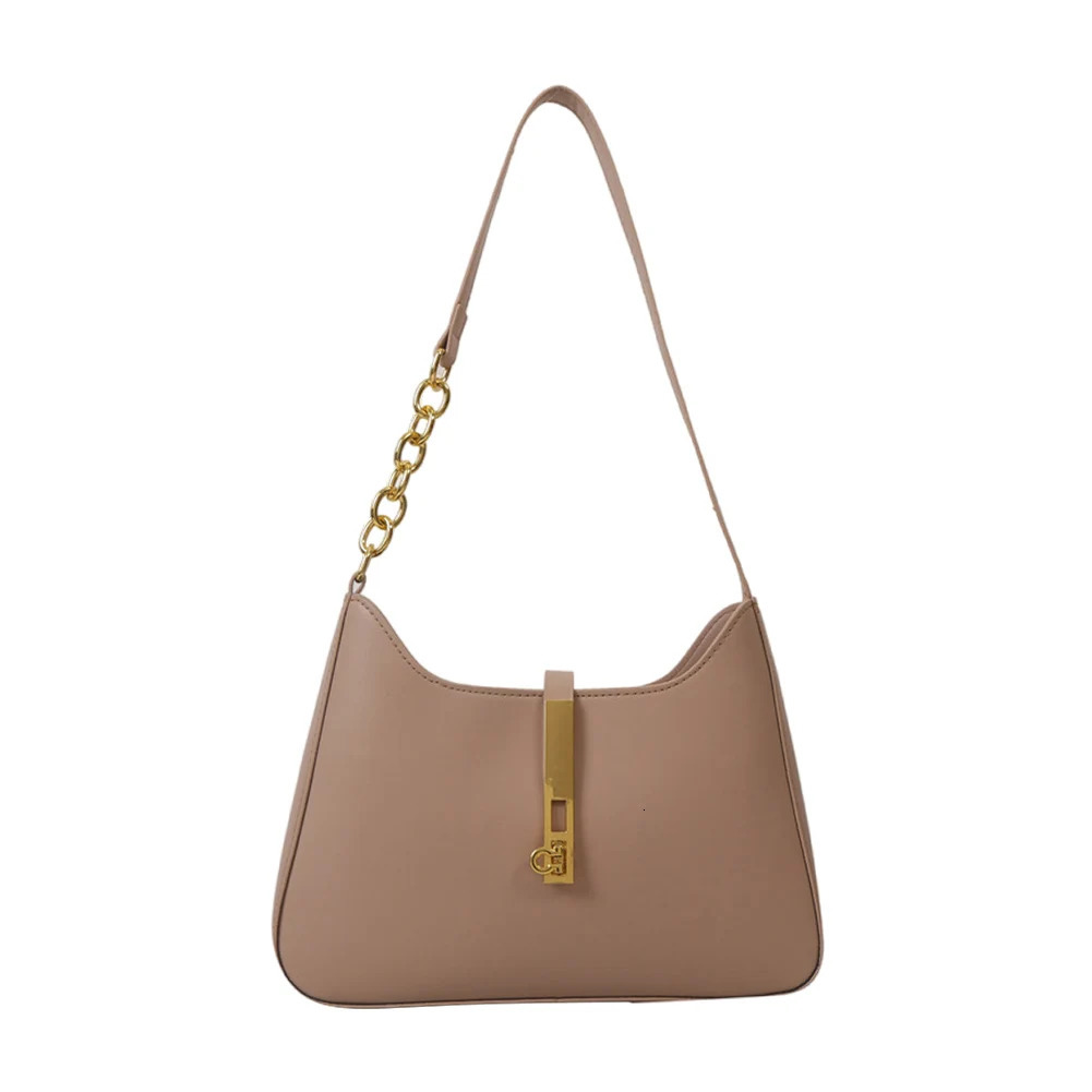 PU Leather Solid Color Handbag for Women Trendy Zipper Shoulder Bag Versatile Underarm Bag for Casual 250627