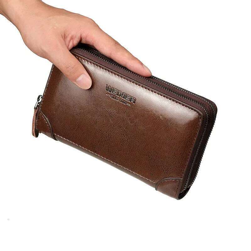 Men's Casual Clutch Men Functional Long Wallets Photo Bank Card Holder Purse for Male Note Compartment Phone Pockets bags