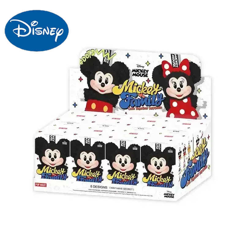 Disney Original Mickey Family Cute Together Keychain Series Blind Box Vinyl Doll Anime Figure Decoration Collection Kid Gift Z250703