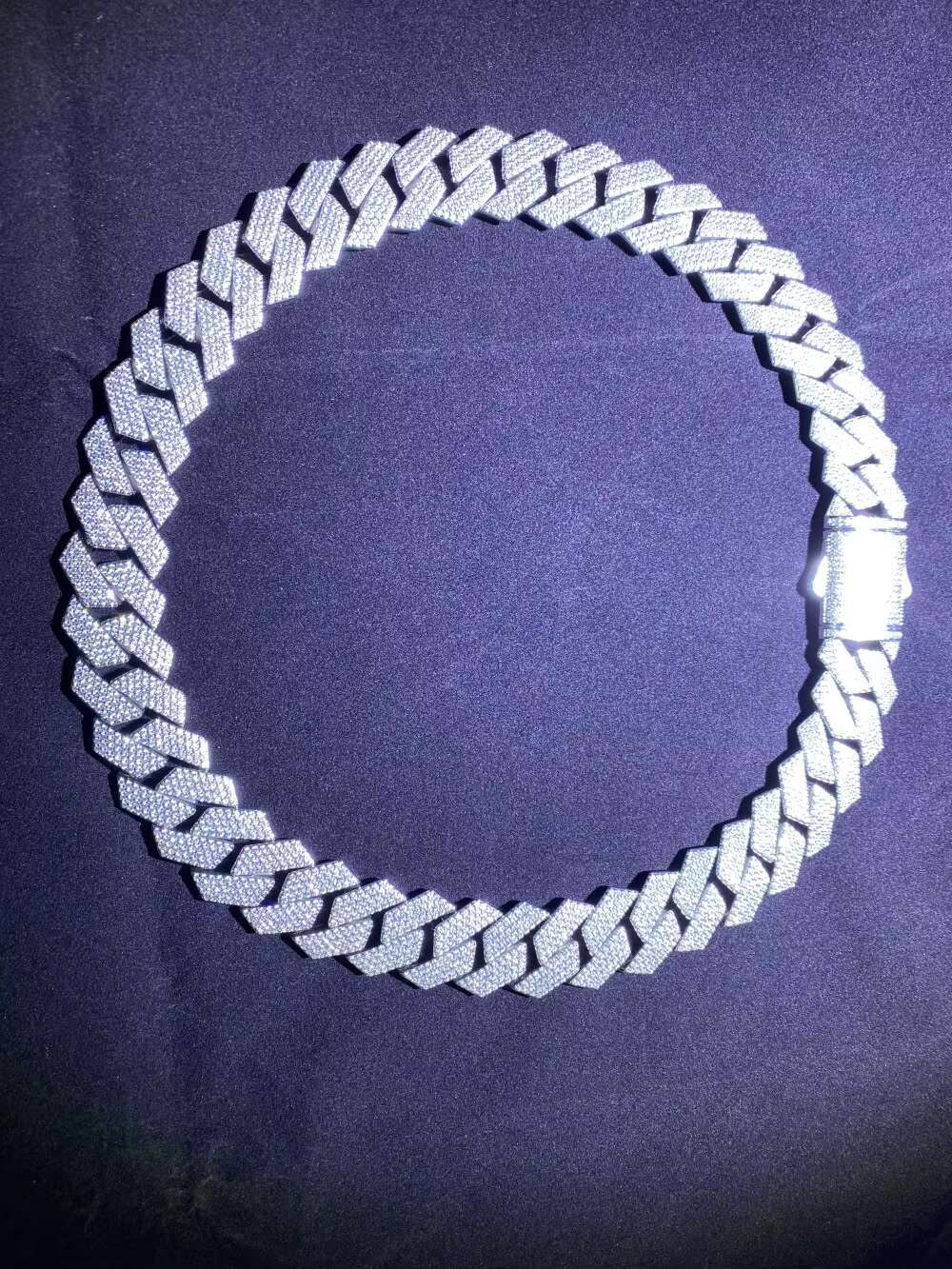 15MM Custom Hip Hop Moissanite Diamond 925 Cuban Link Chain Heavy Cuban Chain for Anniversary Iced out Jewelry