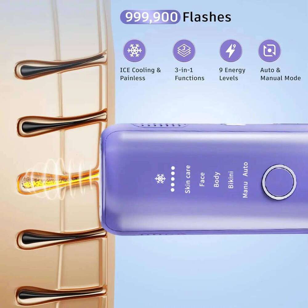 Body Bikini IPL 999,999 Flashes Depilator Pulses Permanent Laser Epilator Painless For Women Hair Removal Home Use Devices
