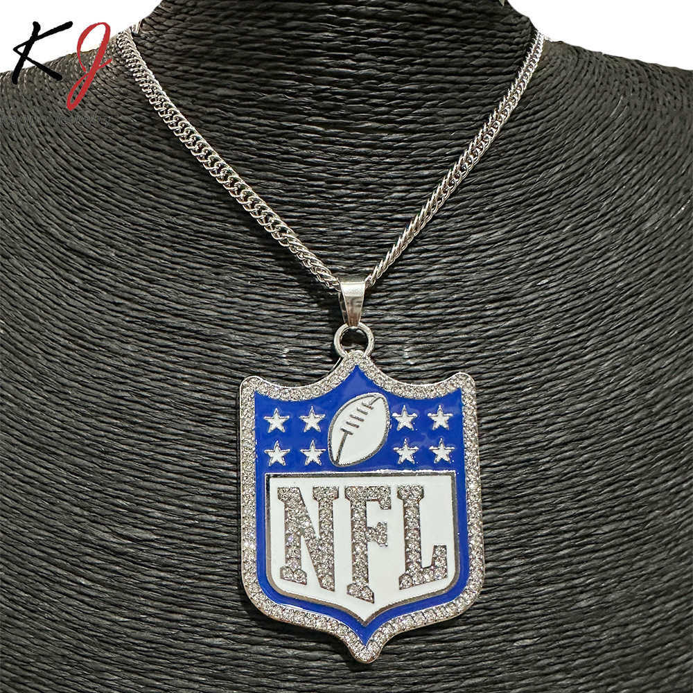 Hot Selling Icy Star Jewelry Stainless steel Twist Chain Football Cow and Boys Necklace for Men Rappers X250224