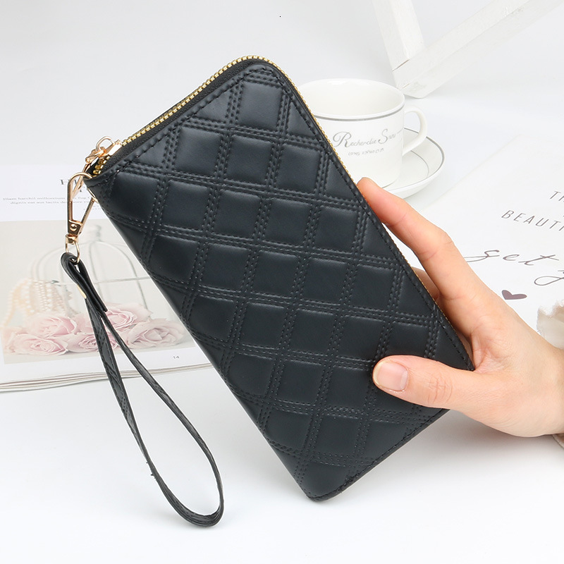 Designer Wallet New Quilted Women's Wallet Long Casual Phone Bag Zipper Bag Multi-card Slot Luxury Bag Large Capacity Clutch Wallet
