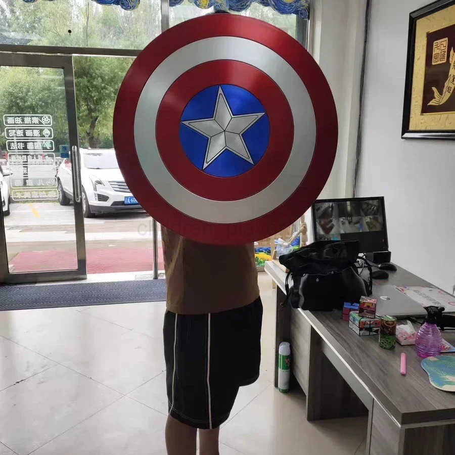 DISNEY 60cm Marvel Captain America Superhero Shield Premium Version Model Peripherals Cosplay Props Collectible Decorative Gifts Toys for Kids W250703