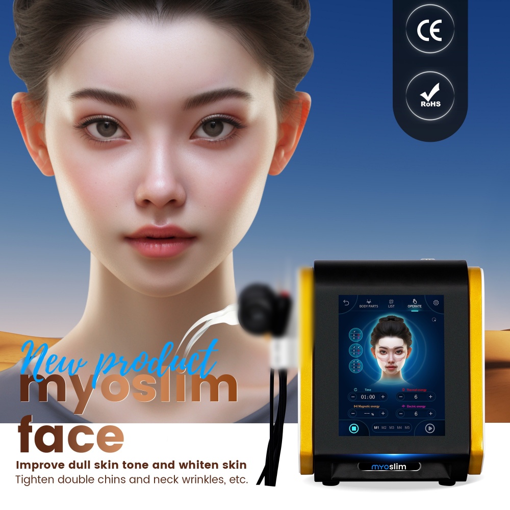 New Myoslim Face Anti Aging Face Lift Facial Skin Tighten Lifting Machine Wrinkle Reduction Female Strong Pulsed Electromagnetic SPA