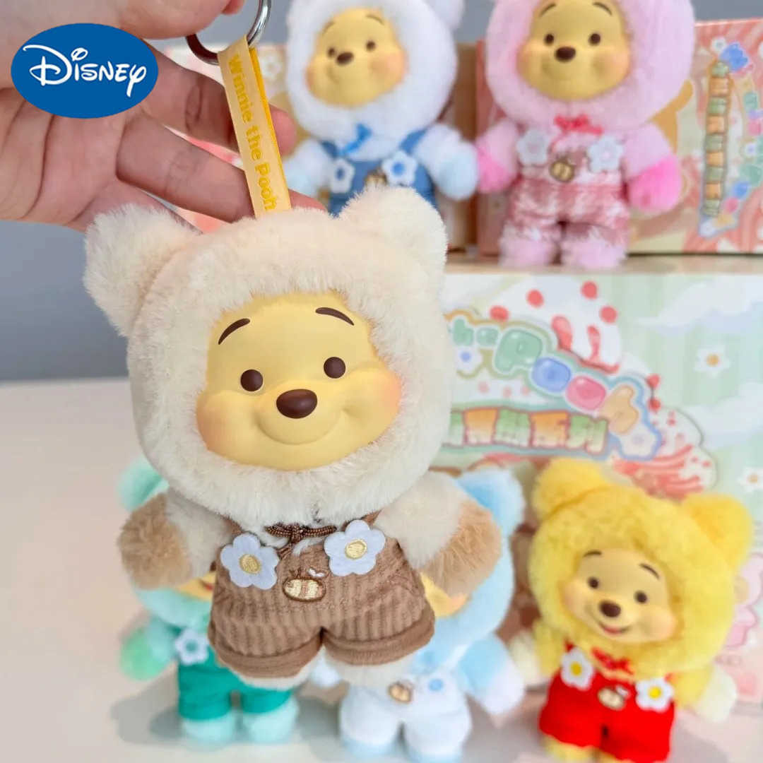 Disney 2025New Genuine Disney Blind Box Winnie The Pooh Series Vinyl Face Pendant Pupu Bear Doll Fashion Trend Toy Kids Customized Gift Z250703