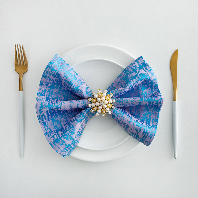 2 Pieces Jacquard-patterned cloth towel with thick woven jacquard Personalized Monogrammed Classic Wedding napkin 240620