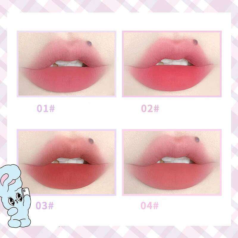 FLORTTE Bunny Cream Matte Veet Silk Lip d Long Lasting Cute Lipstick Korean Makeup Vegan X250702
