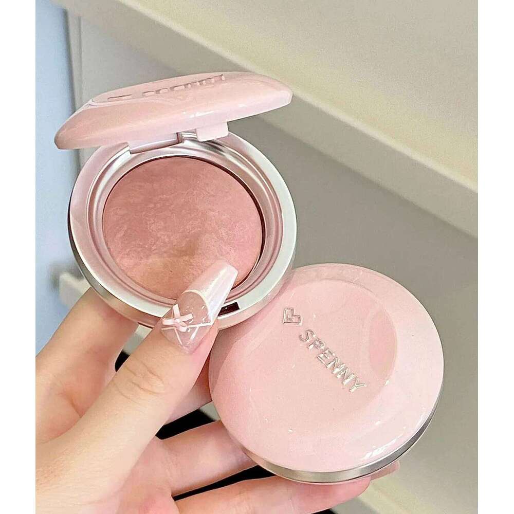 SPENNY Baking Blusher Matte Soft Mist Powder Large Capacity Shrink & Expand Color Naturally Brightening Highlight Cheek 6.2g X250703