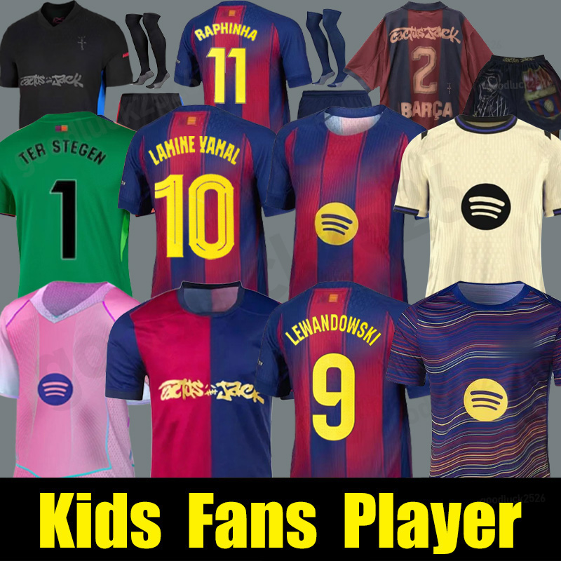 25 26 PEDRI LAMINE YAMAL soccer jerseys OLMO LEWANDOWSKI R ARAUJO FERRAN football shirt 24 2025 2026 DE JONG KOUNDE camiseta de futbol men kids kit RAPHINHA GAVI 888