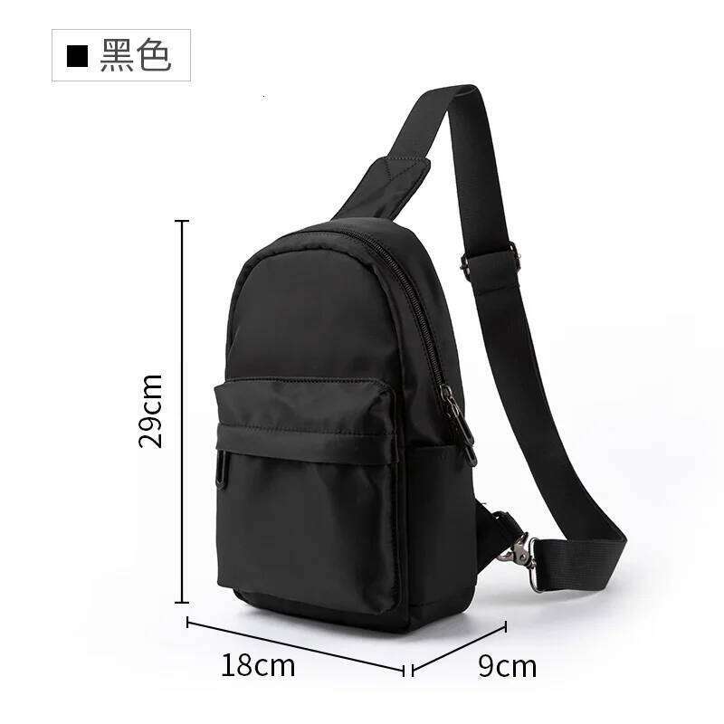 High Quality Men's Chest Leisure Fashion Small Shoulder Oxford Large Capacity Outdoor Sports With Anti-theft Zipper Bag