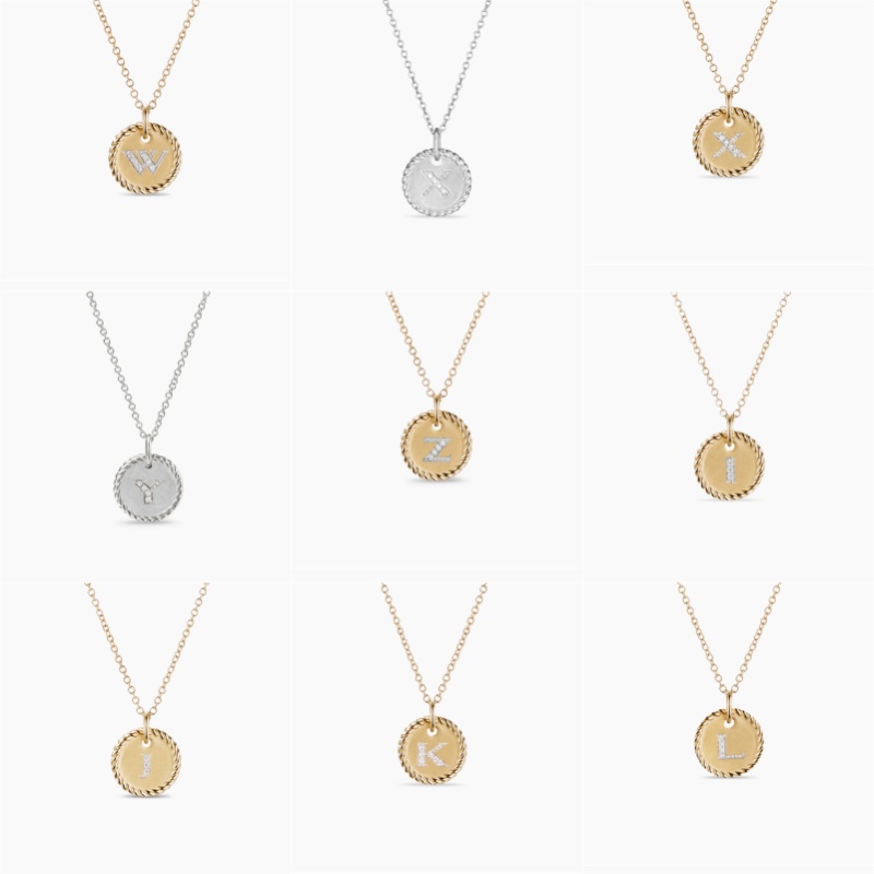 Designer Necklace letter Pendant DY Necklaces for Women Davids luxury jewelry Popula Fashion 925 Silver link Chain diamond hip hop party gift with box