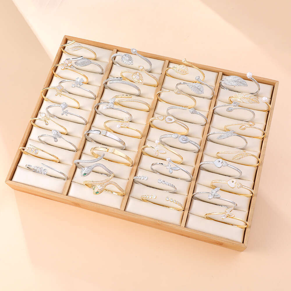 DHcollections Multi-layer Multi-circle Inlaid Zircon Personality Fashion Jewelry Snake Pattern Interwoven Dia Wrap Bracelet