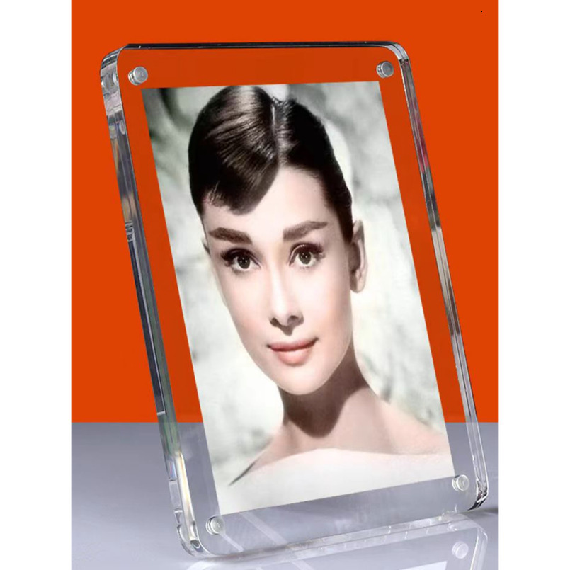 Creative Acrylic Frame Display 678inch Transparent Personalized Desktop Photo Holder for Children's and Souvenir Photos H260306