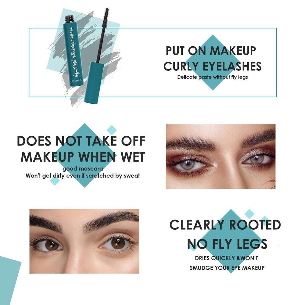 Jaysuing Extensions,Natural Makeup Holding Slim Thick Curled Shaped Eyelashes Liquid Lash Extensions Mascara X250703