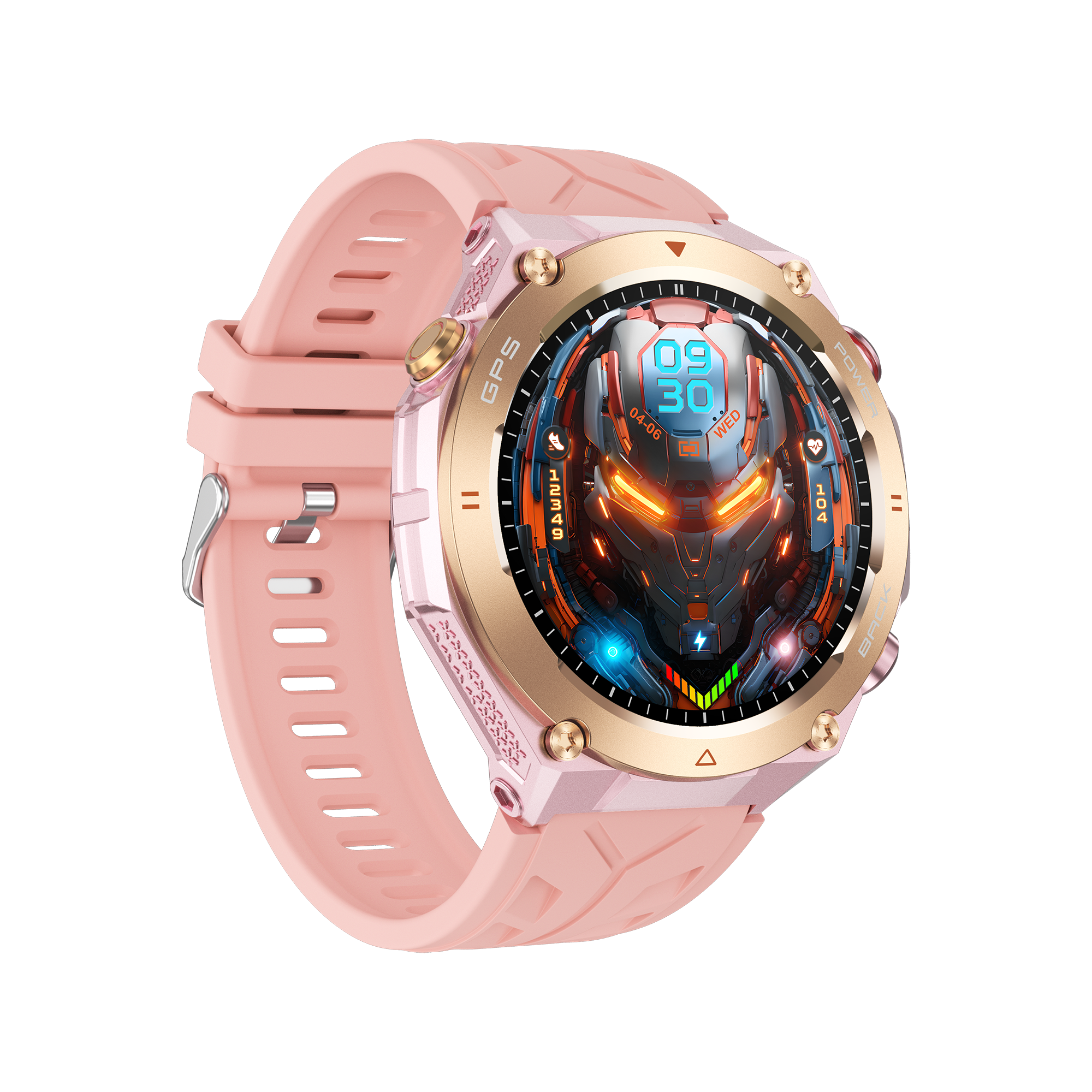 KC82 Smart Watch GPS Tracking Outdoor Sports Compass AI Voice Bluetooth Call Altitude Air Pressure 650mAh Battery Smartwatch Men